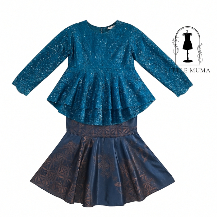 Setelan Kebaya Pesta Brokat Tile  Anak Umur 5 Tahun Sampai 11 Tahun - Little Muma