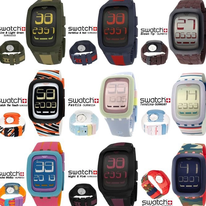 KODE U76S BATERAI JAM TANGAN SWATCH TOUCH SCREEN