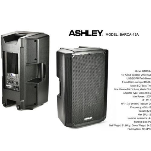 Speaker Monitor Aktif Ashley Barca 15A Original Bluetooth TWS Speaker 15 Inch TERBAIK
