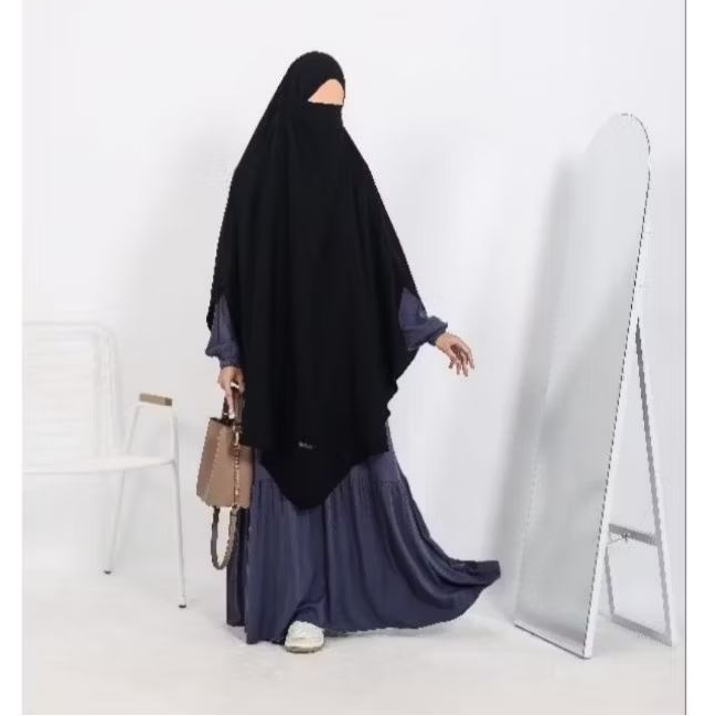 french khimar FK  instan hitam jetblack kiara