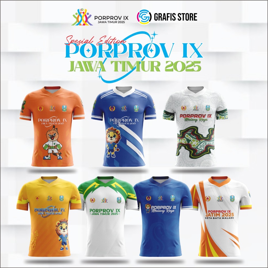 KAOS JERSEY PORPROV IX JAWA TIMUR 2025 MALANG JERSEY PORPROV JERSEY CUSTOM BAJU KAOS PRINTING