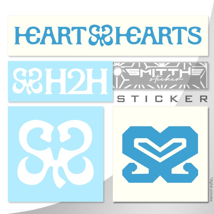 Stiker Hearts2Hearts H2H KPOP 2025 Cutting Sticker Decal Waterproof aksesoris Mobil Motor