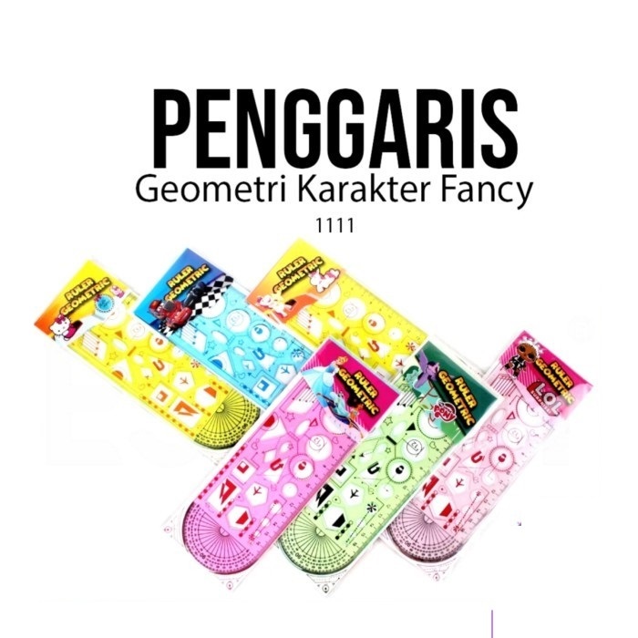 

Penggaris Geometri 111 Fancy / Mistar Geometric Ruler 111 / Penggaris Geometri Karakter