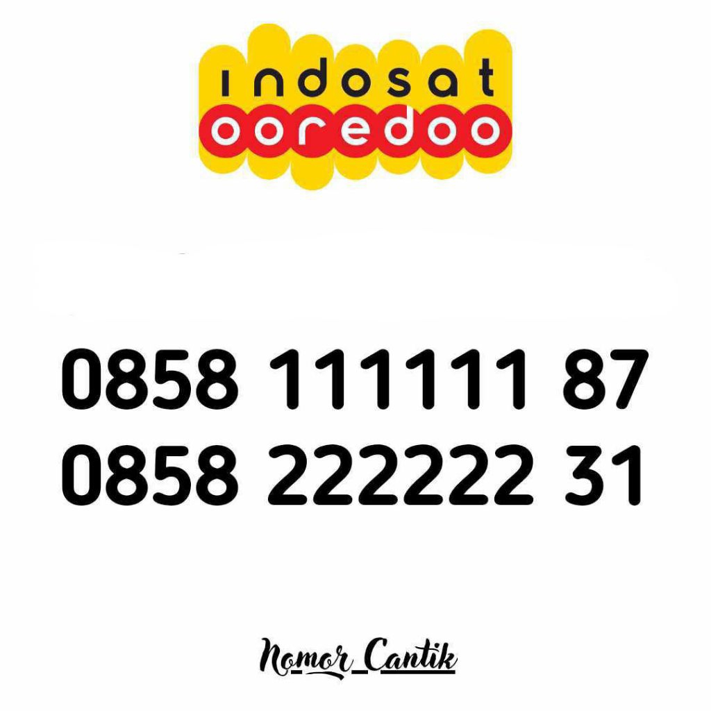 Nomor cantik indosat super nomer super 111111 222222