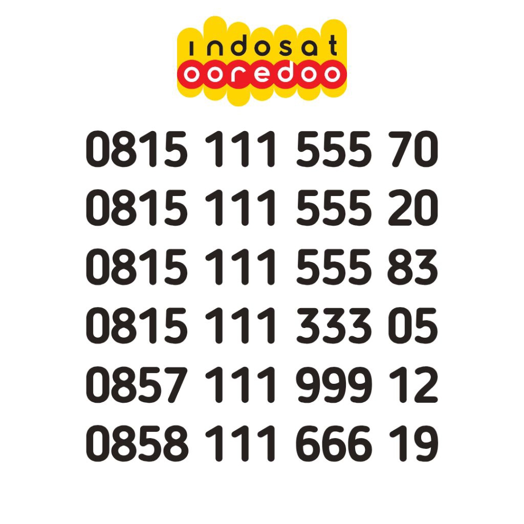 Nomor cantik indosat 4G im3 indosat ooredo rapi murah mudah di hafal nomer cantik indosat dobel trip
