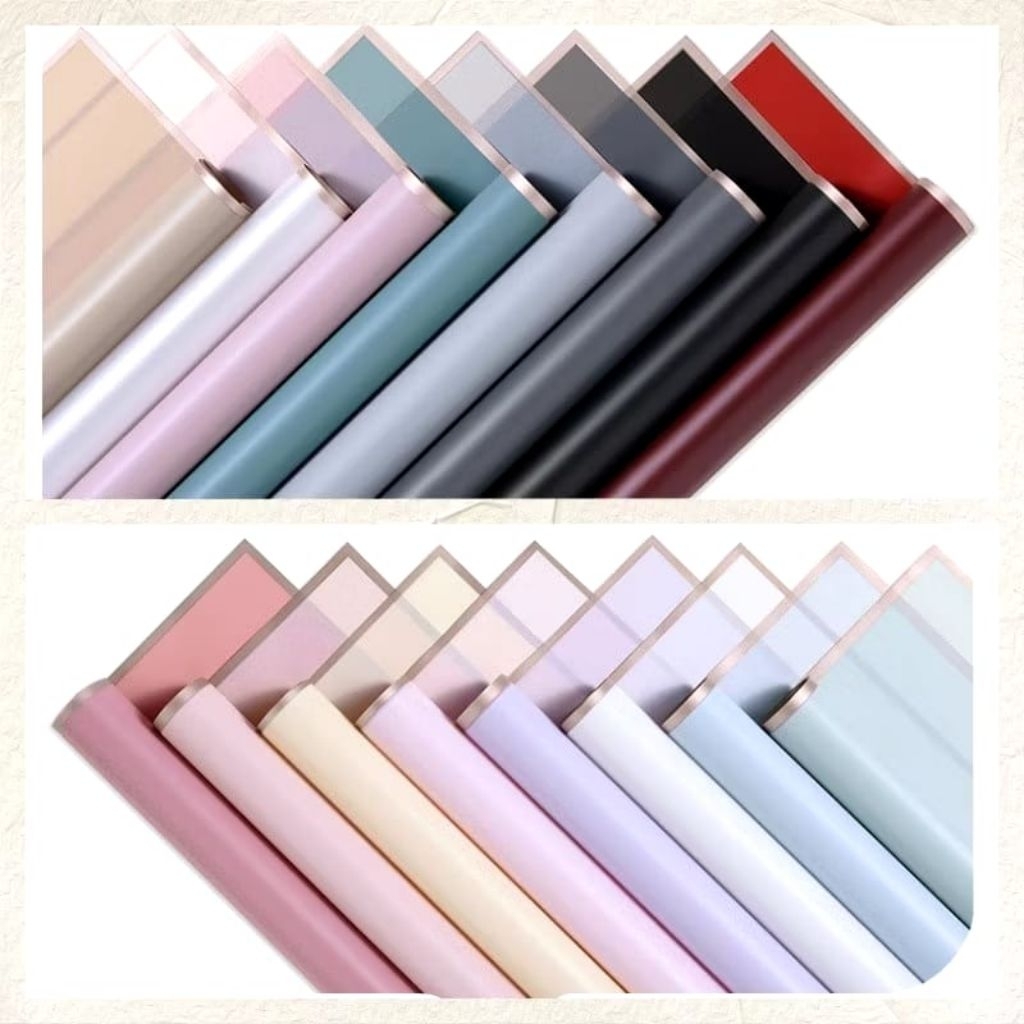 

FLOWER WRAPPING PAPPER VARIAN LIST GOLD / KERTAS BUNGA LIST GOLD