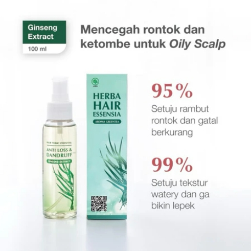 Hair tonic essential green / hair tonic essential hijau 100ml