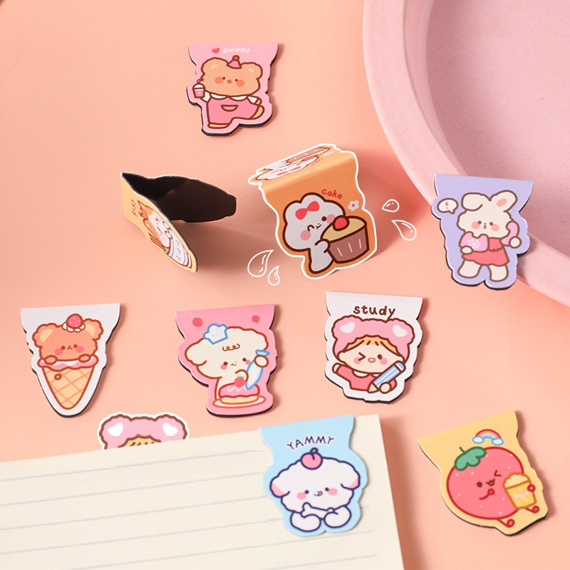 

- Pembatas Buku Magnet Karakter Lucu Kartun Alat Tulis Stationery