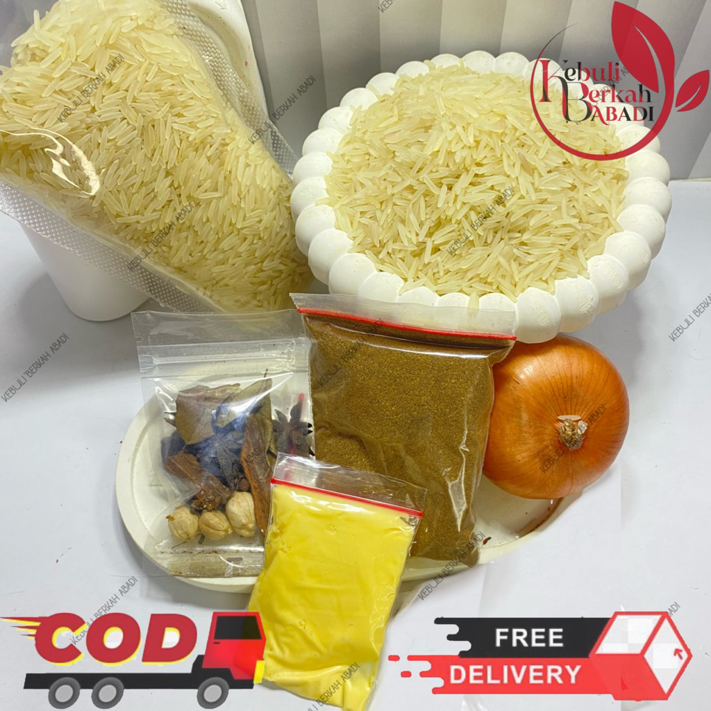 

paket hemat 500gr lengkap + BOMBAY masak nasi kebuli briyani khas arab timur tengah