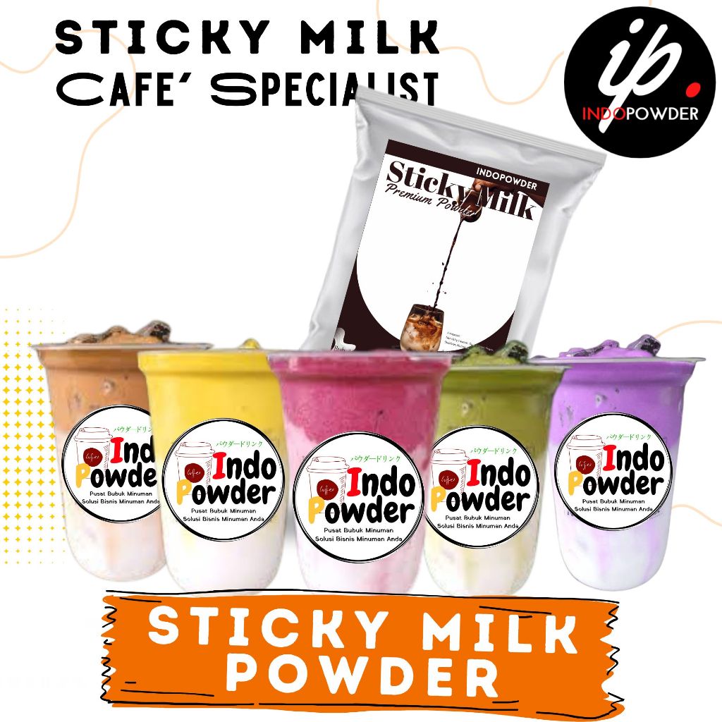 

Indopowder - Bubuk Minuman STICKY MILK 1Kg Aneka Rasa Untuk Cafe, Waralaba dan Usaha Minuman
