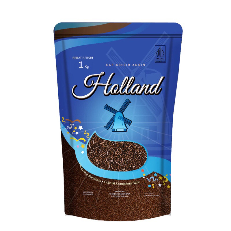 

Meses Holland 1 Kg & 250 gr Meises Holland Coklat Compound Butir Chocolate Sprinkles
