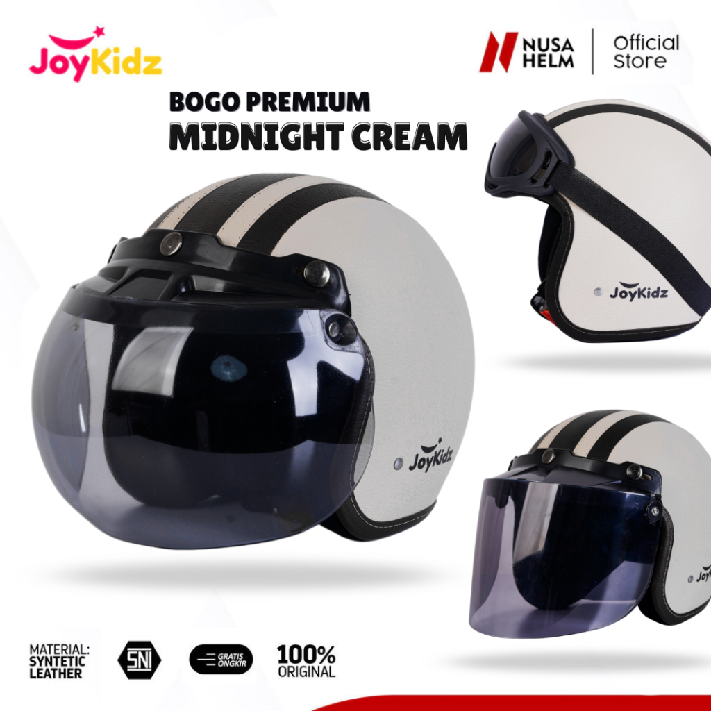 Flowbeeshop Helm Bogo Anak Premium 2-6 Tahun Kulit Tebal Busa Empuk Free Gambar