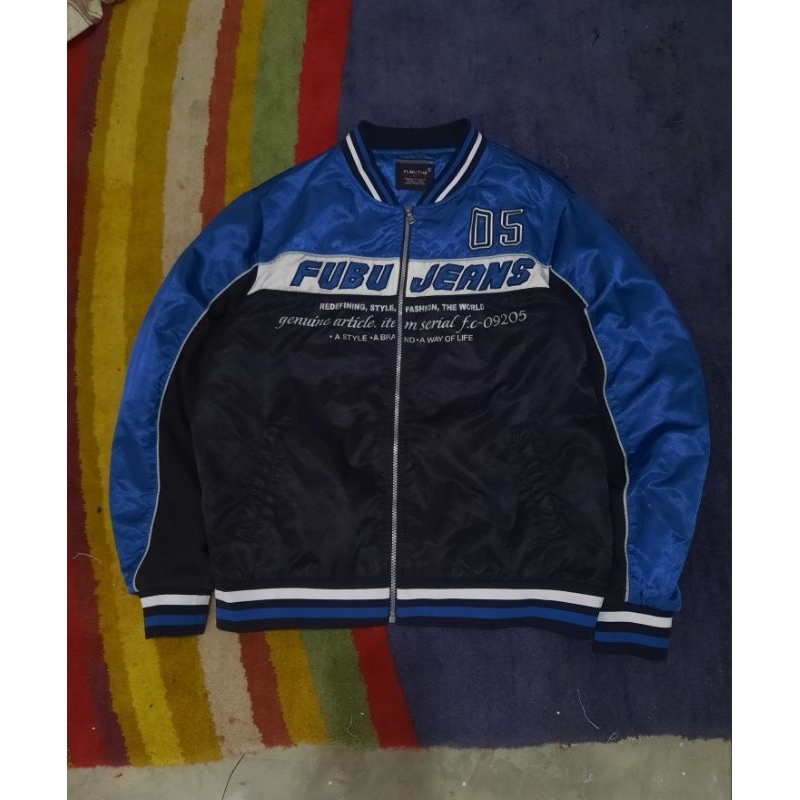 fubu bomber jacket racing 90s