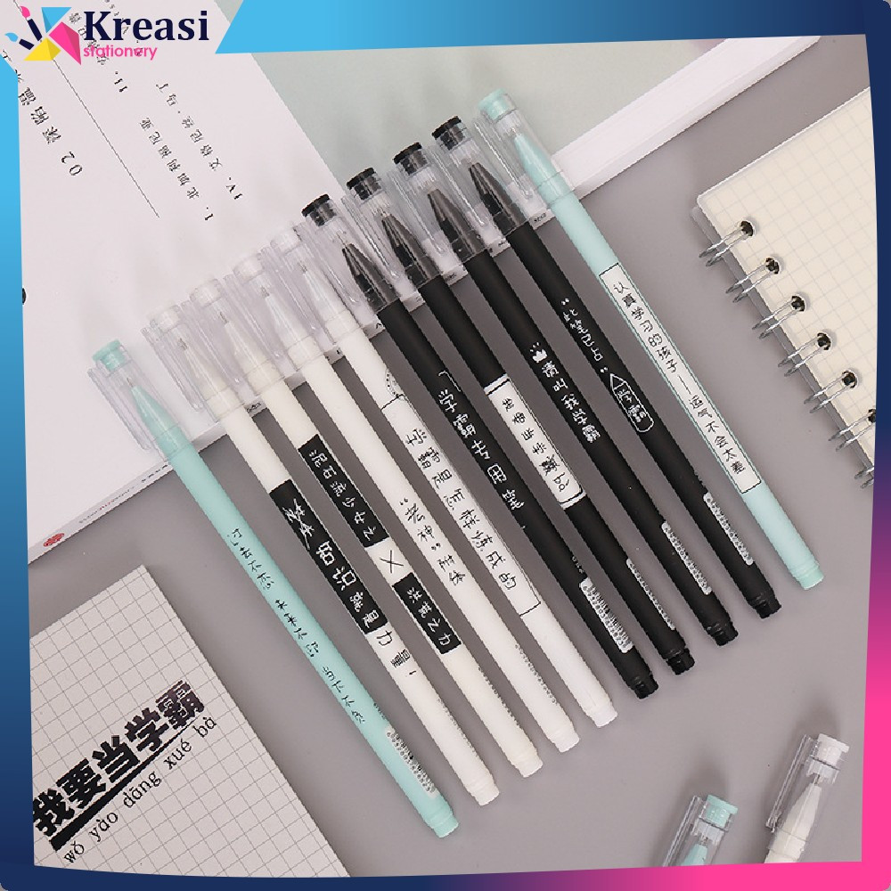 

Alat Tulis Pena Gel Aksen Jepang 0.5MM / Pena Gel Tinta Hitam / Bolpoin Pena Cair Alat Tulis Kantor dan Sekolah Kreasi Stationery A86
