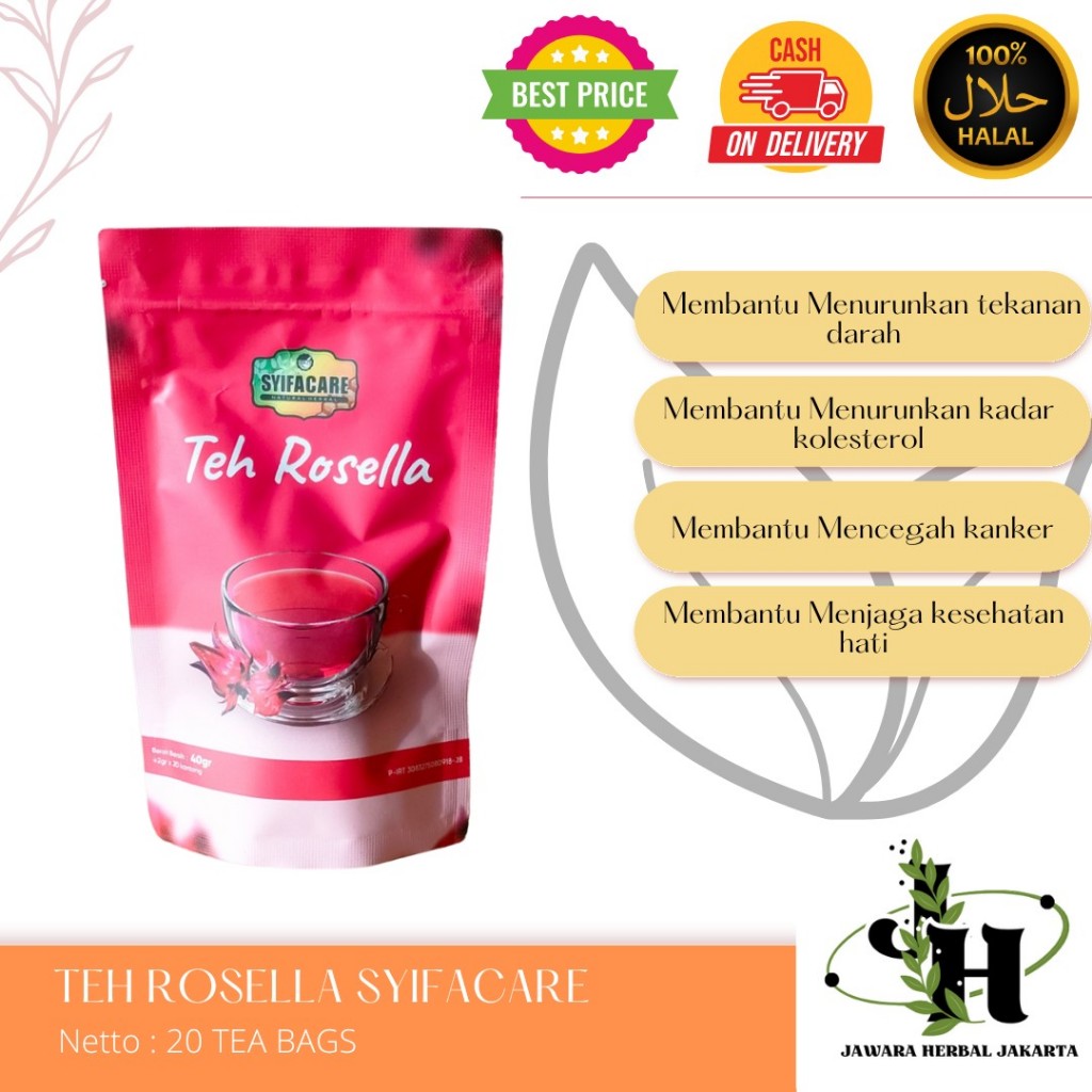 

TEH CELUP ROSELLA 20 SACHET | Membantu menurunkan tekanan darah tinggi kolesterol batuk panas