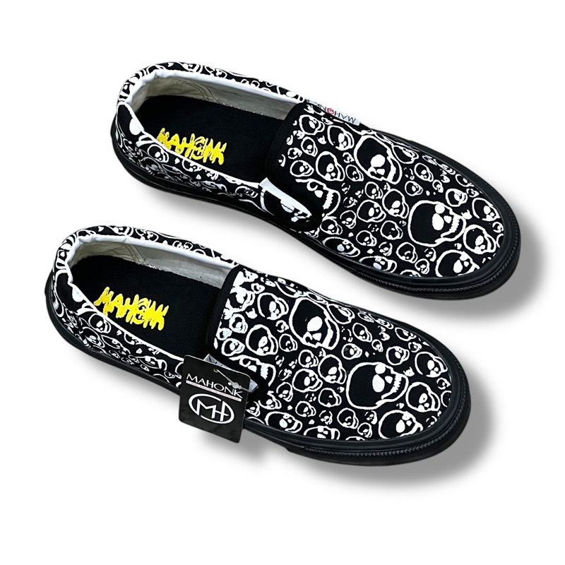 SEPATU MAHONK - Slip On Size Jumbo /Sepatu Big Size 44-45 /Sepatu Flat Shoes Big Size Pria Bahan Can