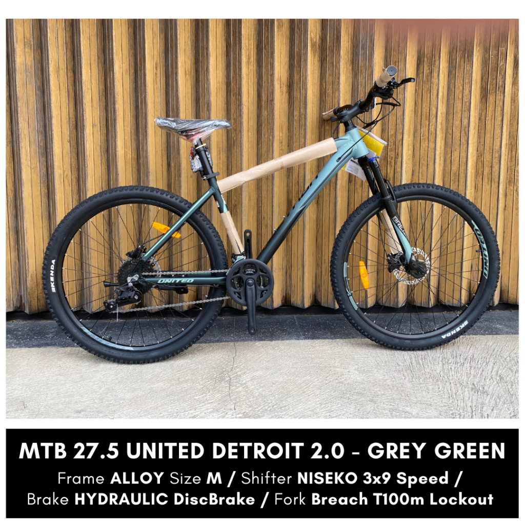 Sepeda MTB 27.5 inch United Detroit 2.00 - Versi Terbaru | Sepeda Gunung Hidrolis 3x9 Speed