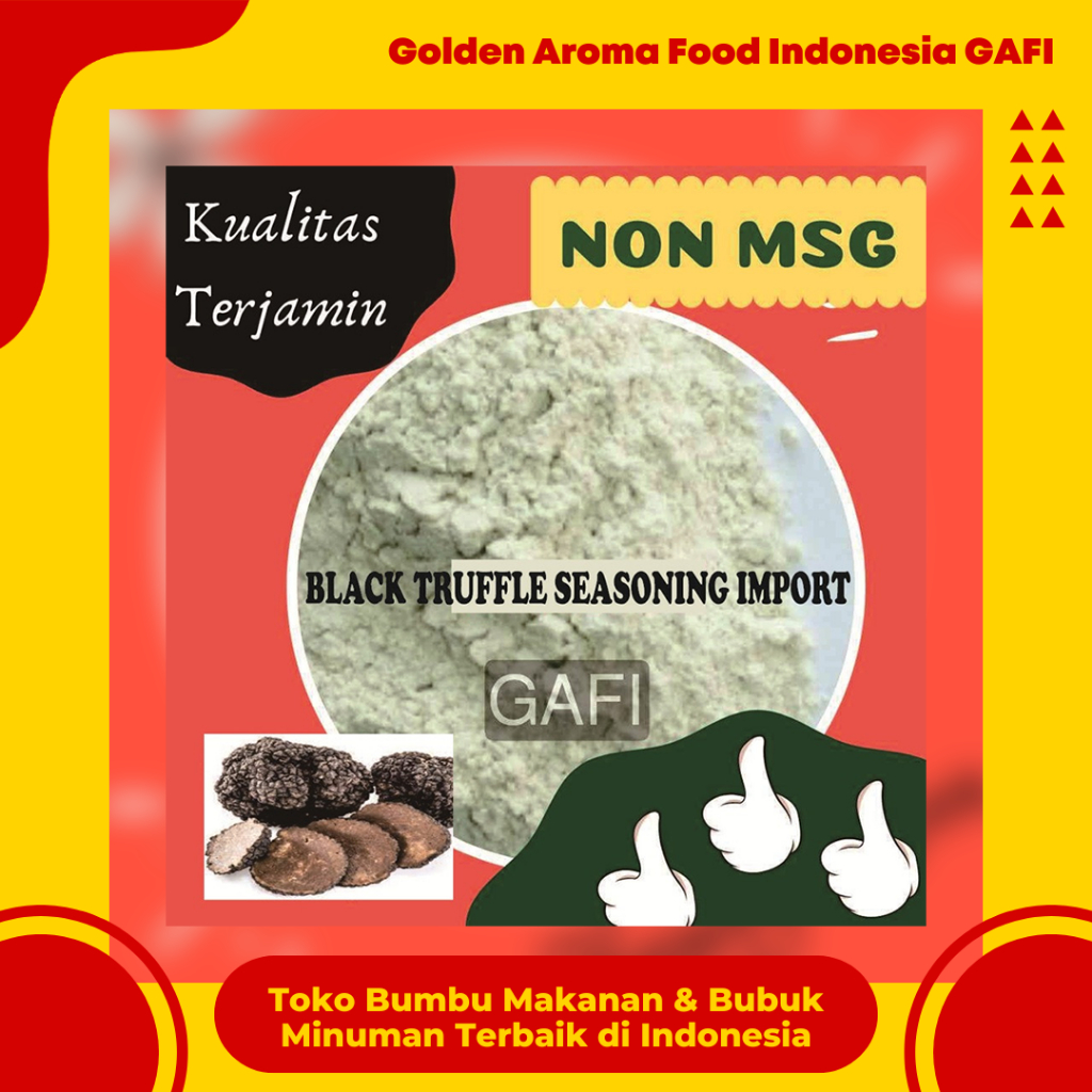 

Bumbu Tabur Black Truffle Seasoning Import NON MSG 1 Kg Bubuk Trufle Impor 1 Kg Premium Powder Asin Manis Kiloan buat Aneka Rasa Makanan Keripik Pisang Kentang Goreng Seblak Kering Pop Corn Basreng Martabak Kacang Goreng Cimin Cimol Kripik Singkong GAFI