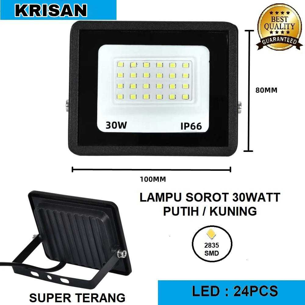 LAMPU SOROT LED TEMBAK 30WATT IP66 OUTDOOR - 220Volt