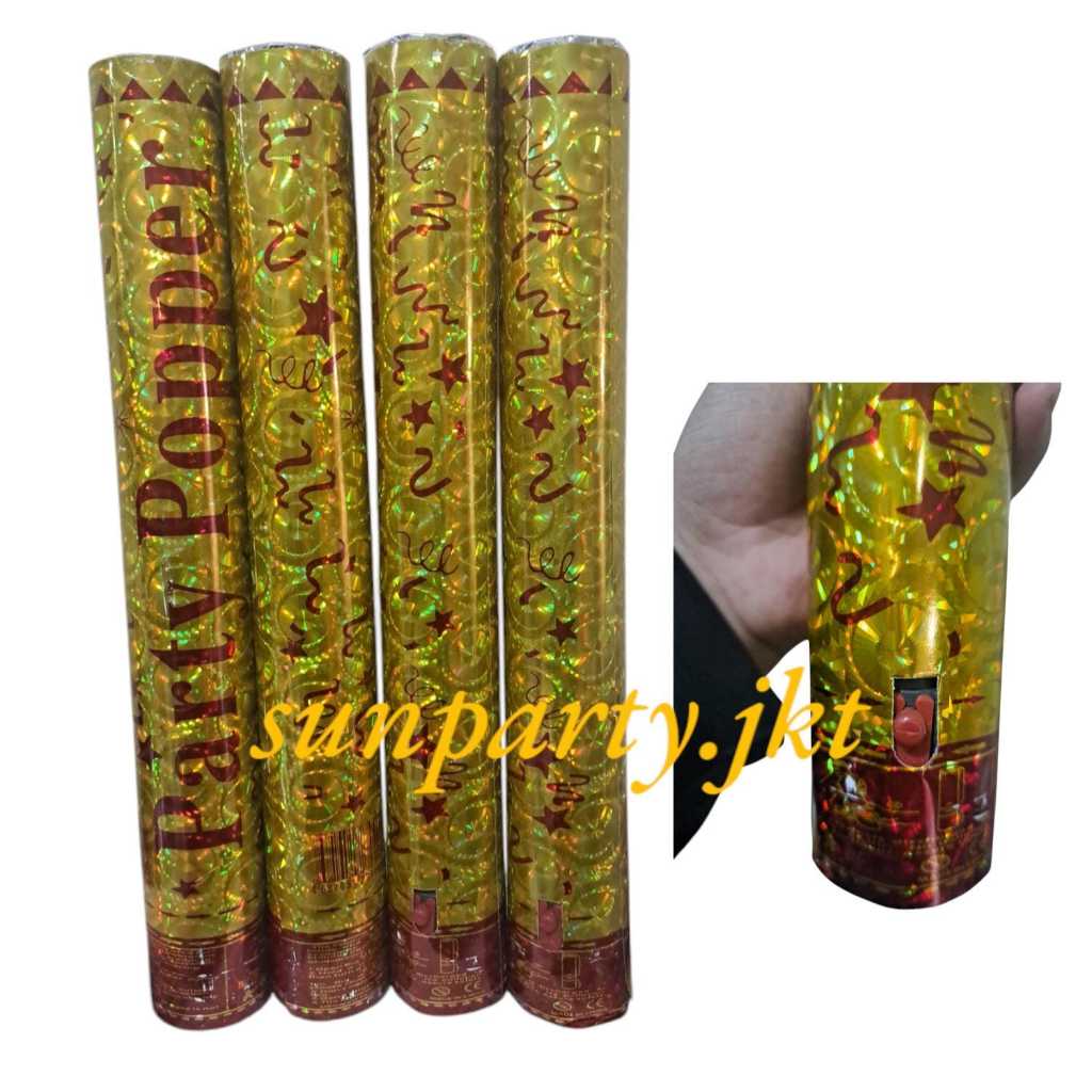 (SUNPARTY) CONFETI TOMBOL / POPPER PARTY TOMBOL / CONFETI 30 , 40 , 50 CM (LUAR JAWA WAJIBCARGO)