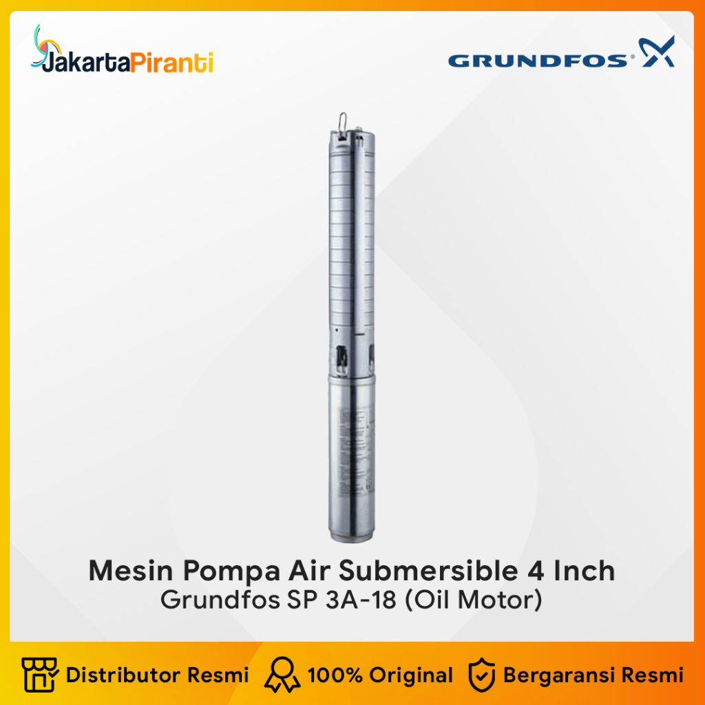 Mesin Pompa Air Celup Dalam Submersible Satelit Sibel Grundfos SP 3A-18 Oil Motor