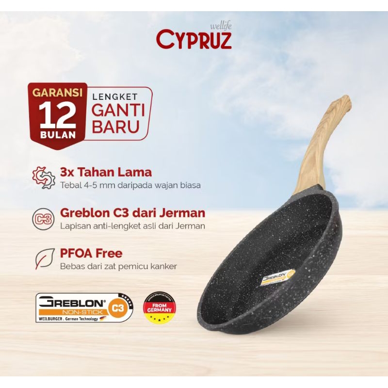 FRY PAN CYPRUZ FRY PAN GRANITE DIE CAST 24CM