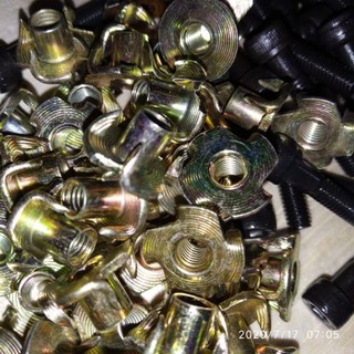 100.pcs mur cakar m6 tee nut t-nut mur cakar