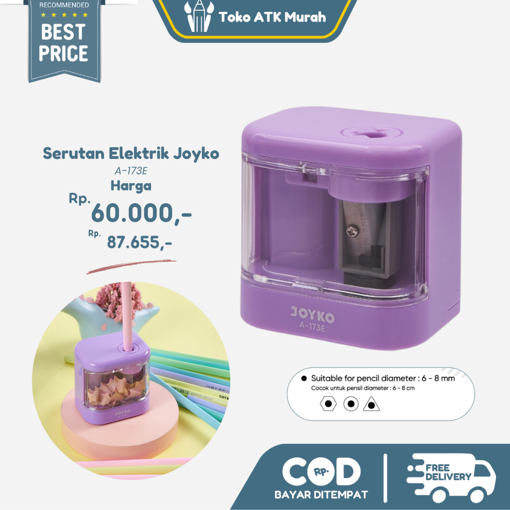 

Serutan Elektrik Joyko A-173E Electric Sharpener