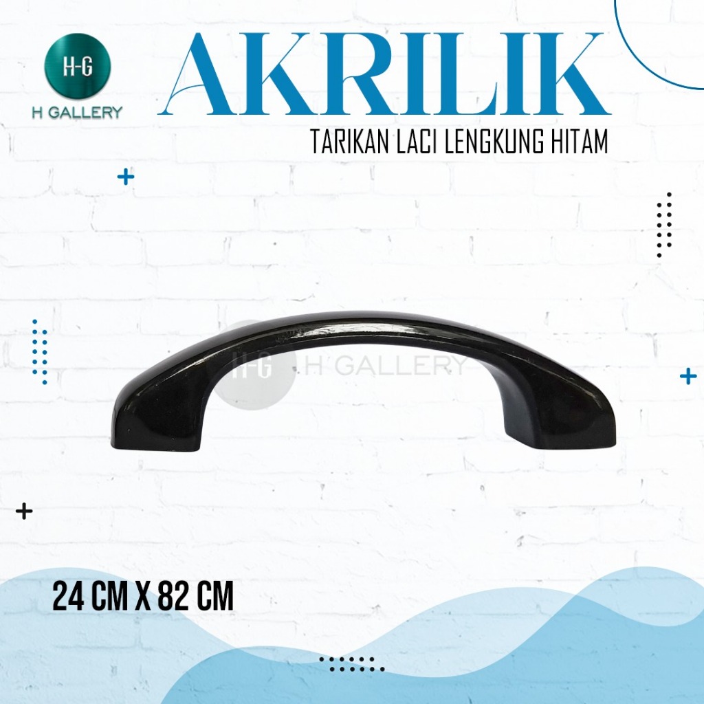 TARIKAN LACI AKRILIK LENGKUNG - 24X82 CM *S