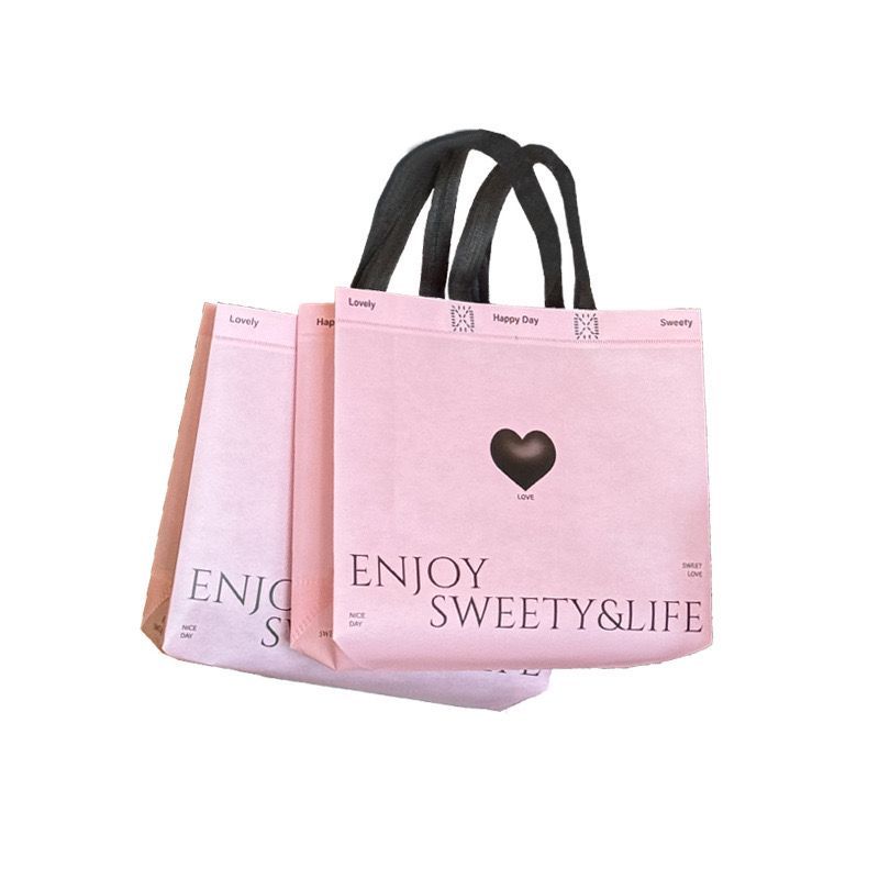 

Paper Bag Kain Enjoy Sweety Pink Tas Kantong Kain Goodie Bag Sovenir Gift Bag Premium