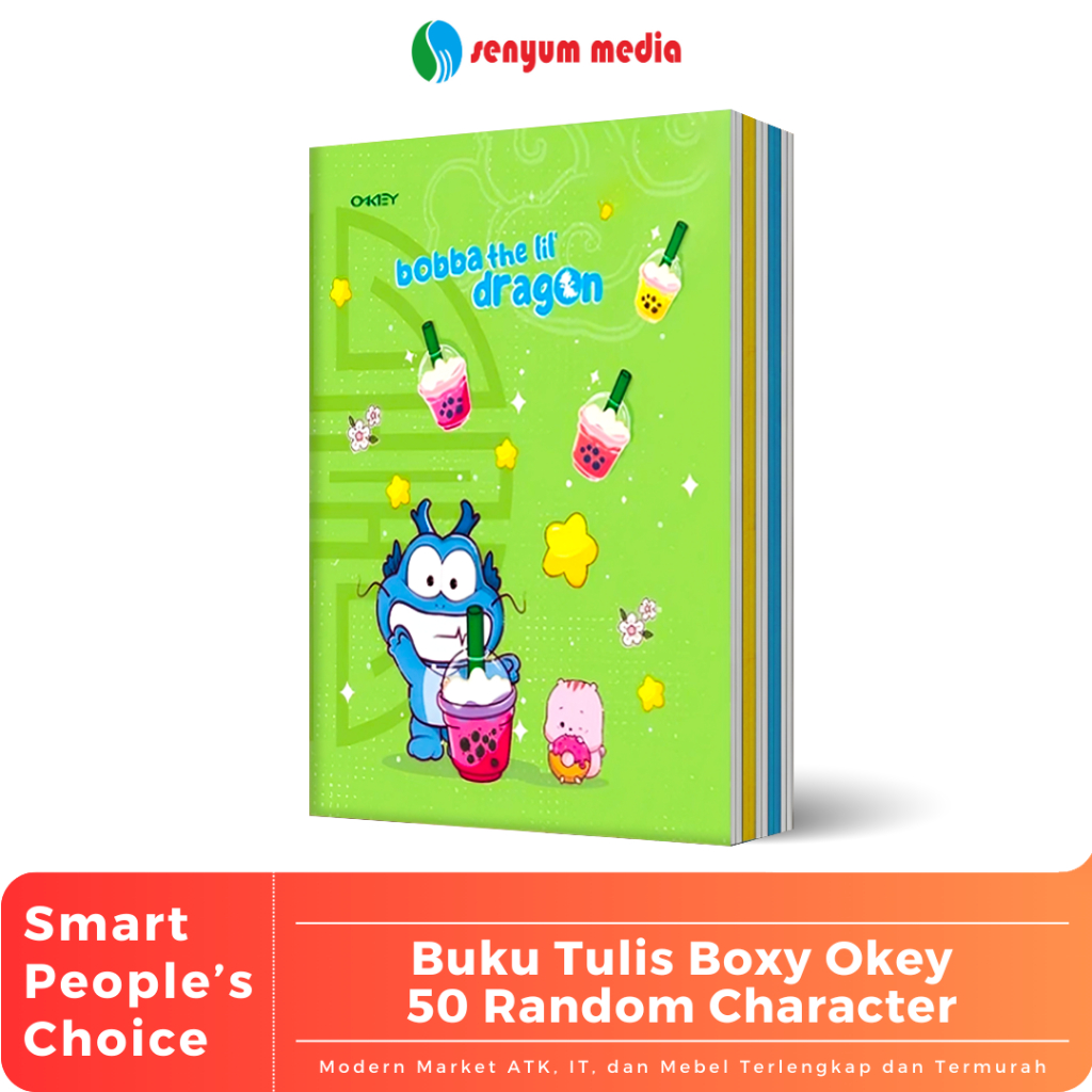 

Buku Tulis Boxy OKEY Oleh KIKY 50 Lembar Random Character (1 Pack Isi 10 Buku) (S:PAK)