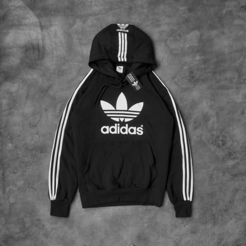 Hoodie Sweater Jaket Adidas Big Logo Premium Tebal Pria Wanita Dewasa