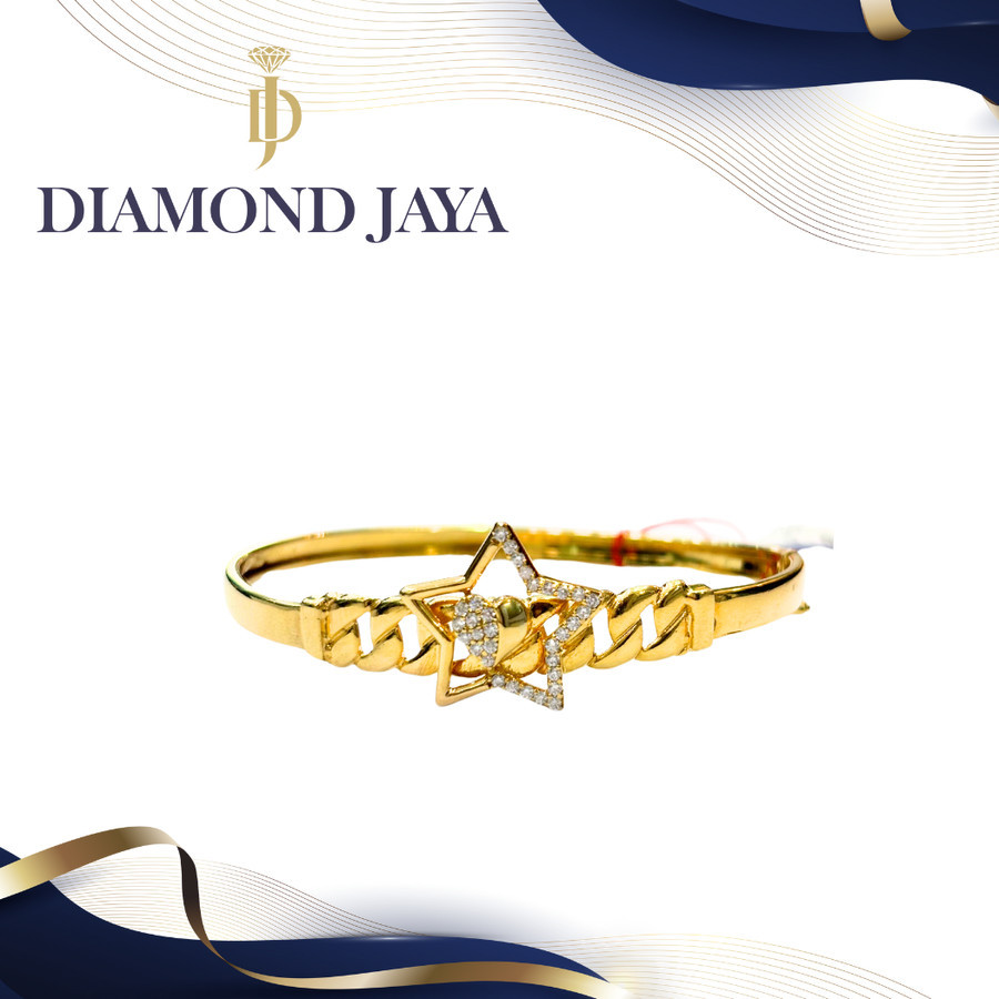 TOKO MAS DIAMOND JAYA - Gelang Bulat Emas Mata Bintang