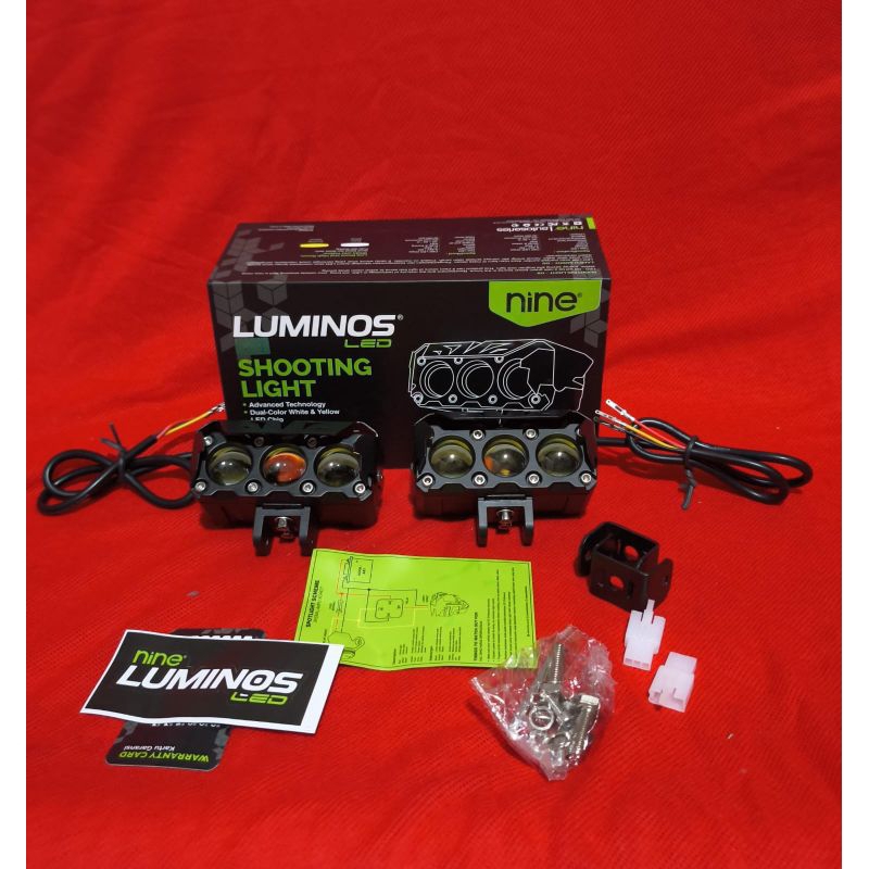Lampu Tembak 3 Mata Luminos Shooting Light - Luminos Type Q9 2 Warna Kuning & Putih