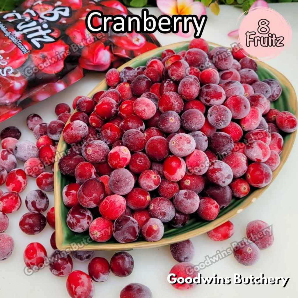 

Frozen fruit IQF CRANBERRY 8Fruitz | buah beku import 8 Fruitz CRANBERRIES 500g