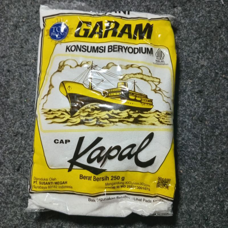 

Garam Konsumsi Beryodium Cap Kapal 250 Gram