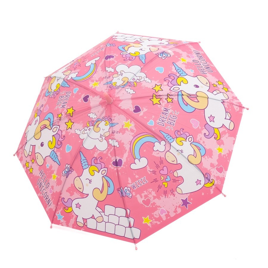 Payung Tongkat Anak Doff /  Motif Unicorn / Kuda Poni Banyak Pilihan Warna & Kokoh - k267