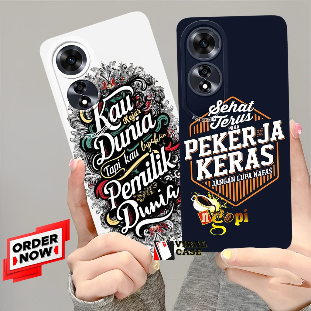 Case Oppo A60 Oppo A58 4G Oppo A78 4G Oppo A78 5G Oppo A79 5G Oppo A98 5G - Softcase Bahan Lentur Aw