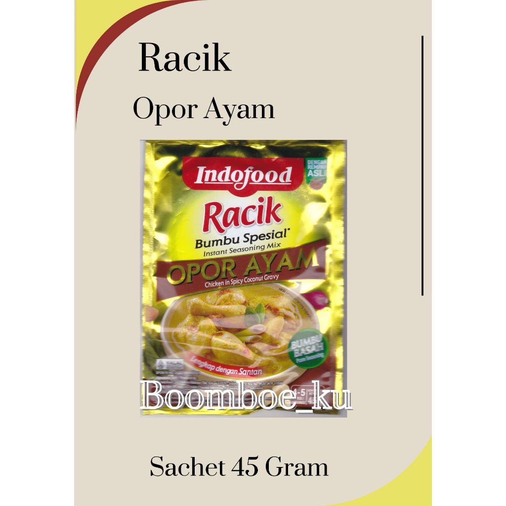 

Indofood Racik Bumbu Spesial Opor Ayam 45 Gram