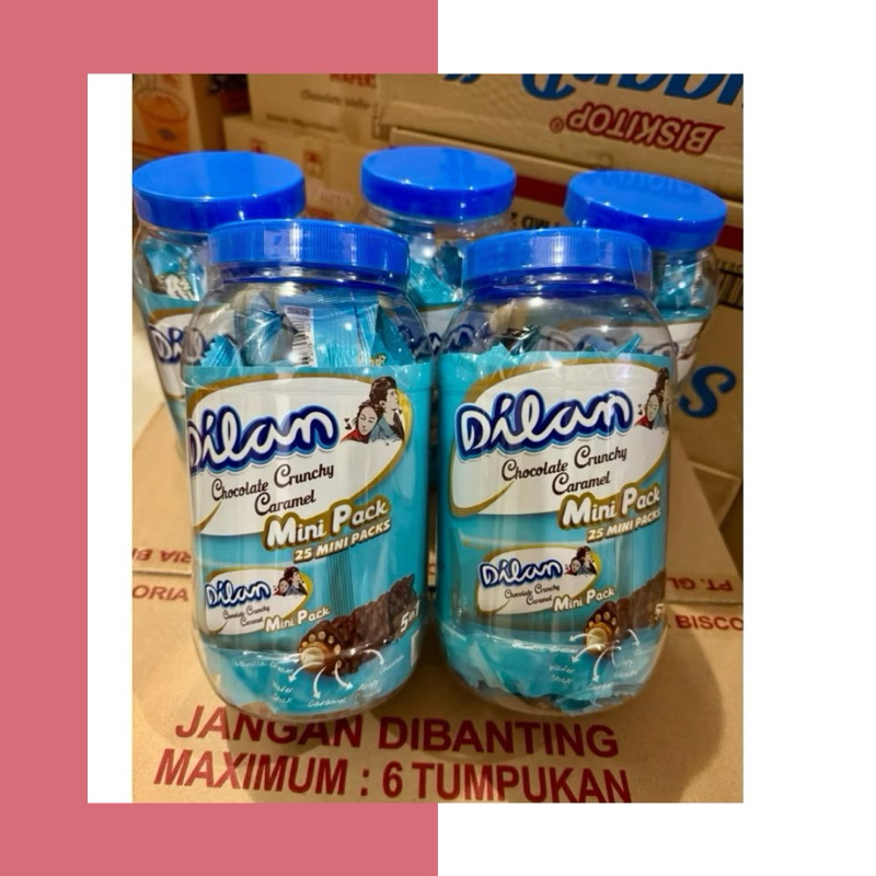 

( Dus / 8 Toples ) - DILAN Chocolate Crunchy Caramel isi 8 Toples