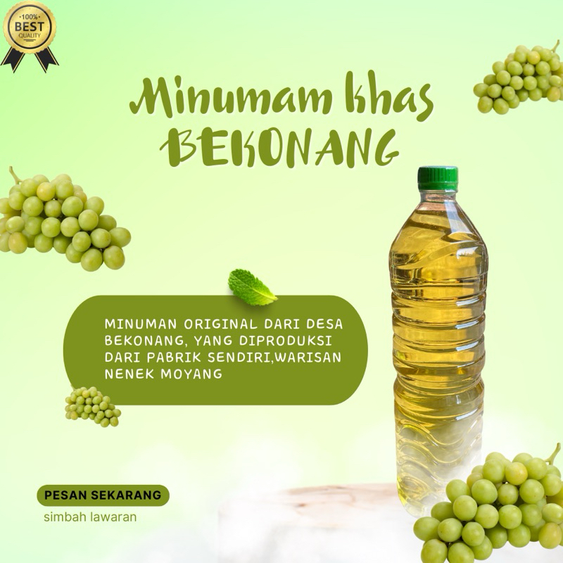 

minuman perisa rasa anggur hijau