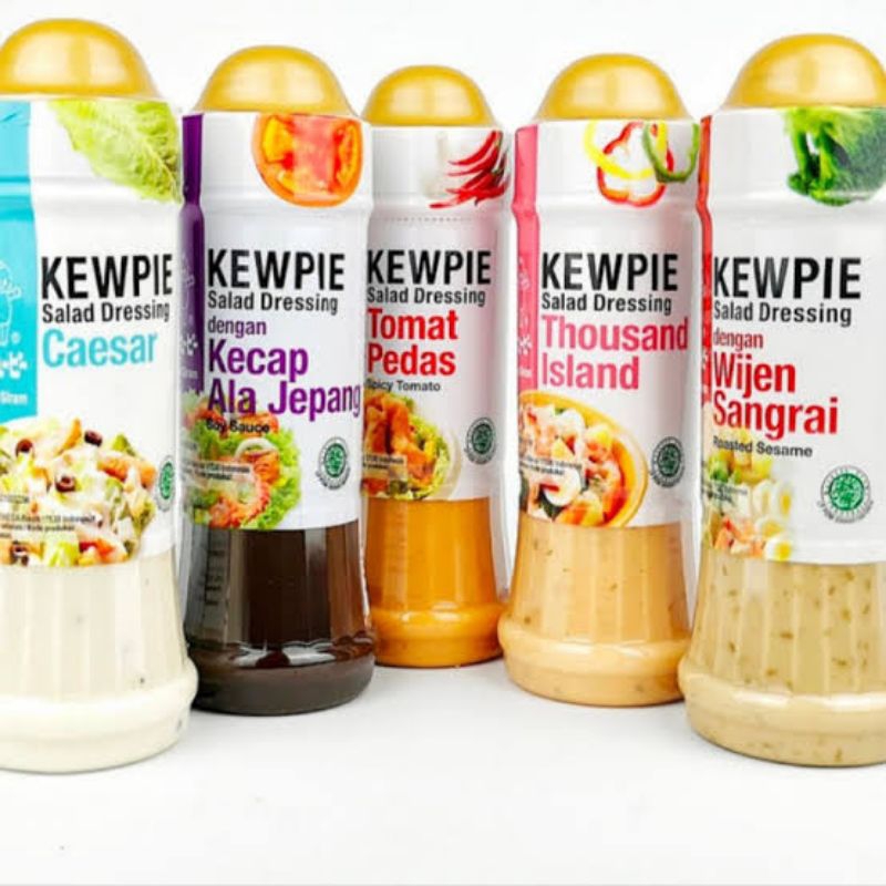 

KEWPIE Salad Dressing 200ml Wijen Sangrai | Wijen Salad Dressing | Kewpie Caesar Saus Siram | Soy Sauce | Tomat pedas