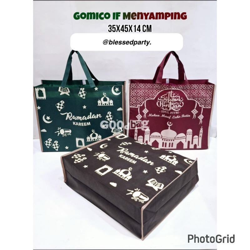 

12 pcs Gomico IF Paperbag Hampers Idul Fitri Lebaran Goodiebag Kantong Hari Raya