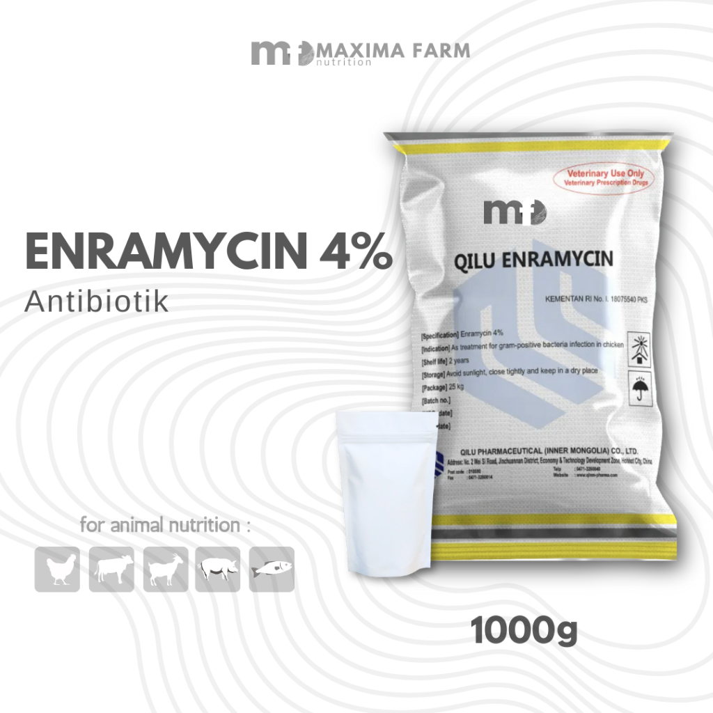 QILU ENRAMYCIN 4% (AGP) - Premix Anti Microba Feed Additive Pemacu Produksi Telur