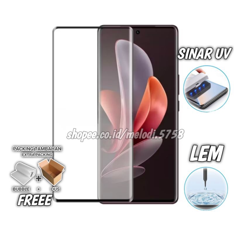 UV/TEMPERED GLASS INFINIX NOTE 40S / HOT 50 PRO PLUS ANTI GORES LAYAR LENGKUNG CURVE FULL SCREEN