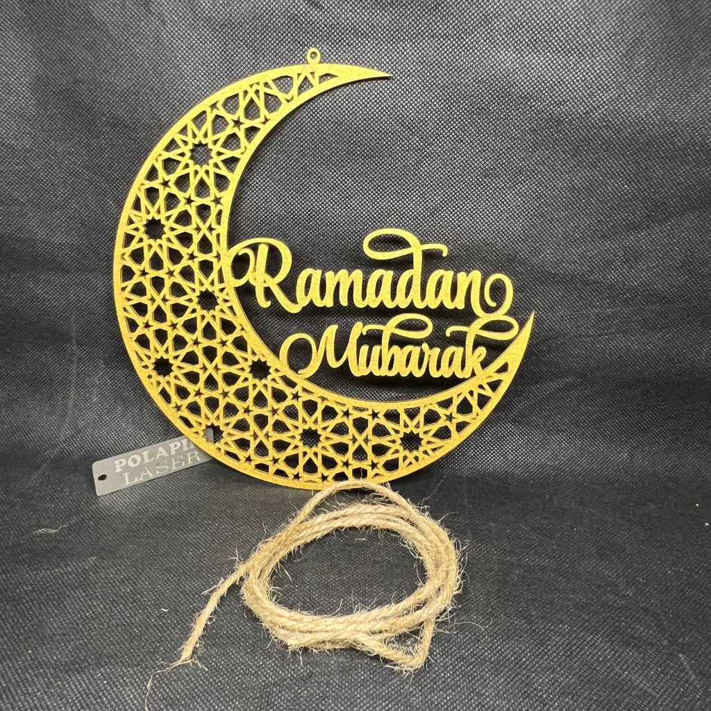 Ornamen Dekorasi Ramadhan Kareem / Ornamen Dekorasi Idul fitri / Hanging Ramadhan wooden hanging