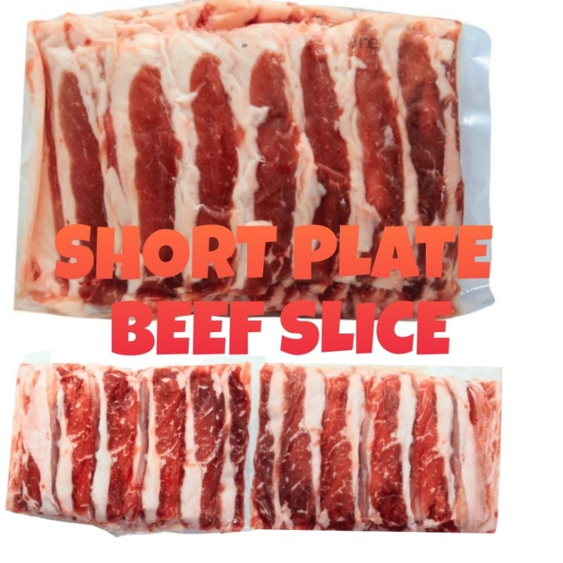 

Kode B. SHORT PLATE BEEF SLICE / DAGING SAPI IRIS TIPIS BEKU IMPORT