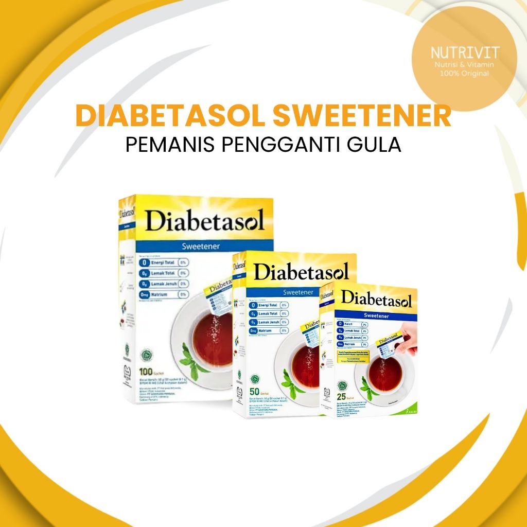 

GULA DIABETASOL SWEETENER 25/50/100 SACHET