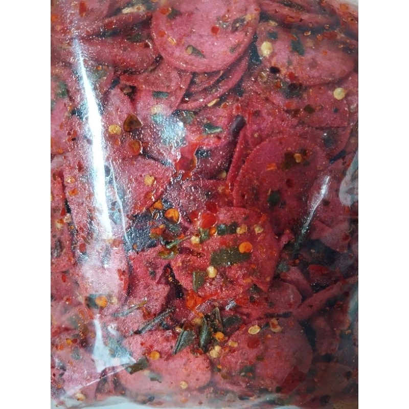 

sosis goreng / seblak sosreng pedas daun jeruk kemasan 500 gram