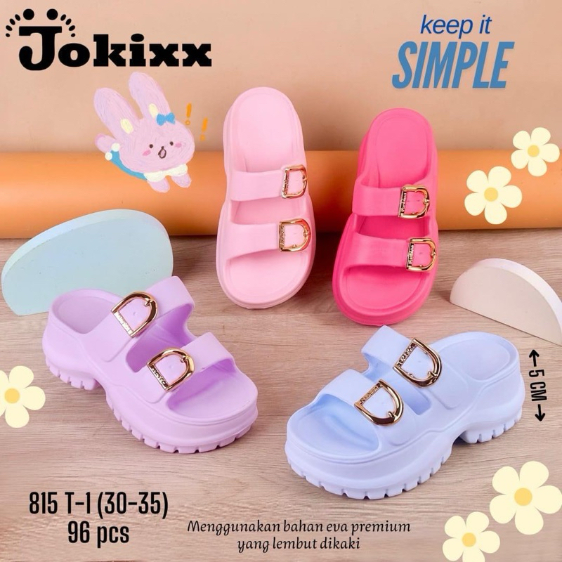 Sandal hak tinggi slop viral anak perempuan size 30-35 untuk usia 5-8tahun